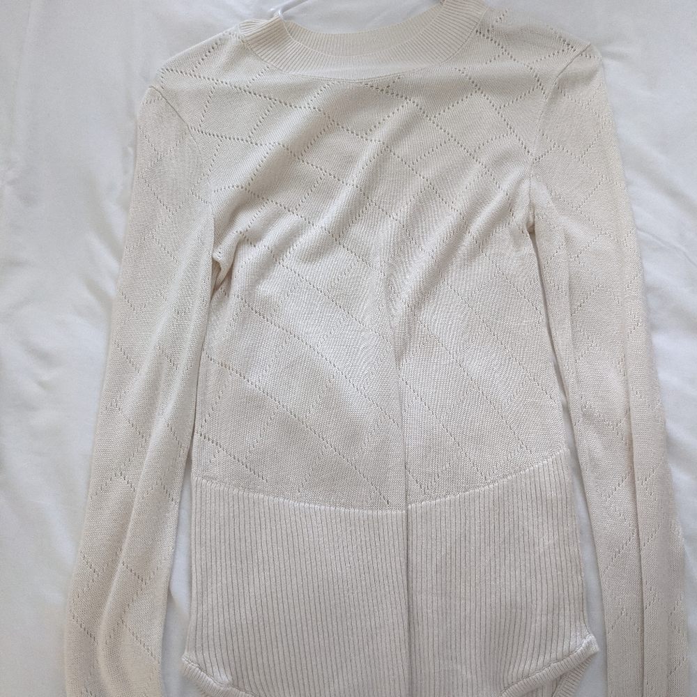 Free People What's the pointelle bodysuit m